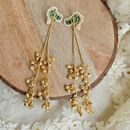 Zahra Kashmiri Earrings Embellished with Ghungroo