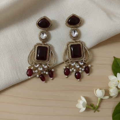 Trendy Moissanite Matte Elegant Earrings