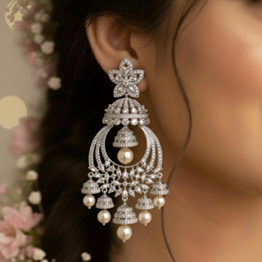 Elegant Zirconia Jhumkas