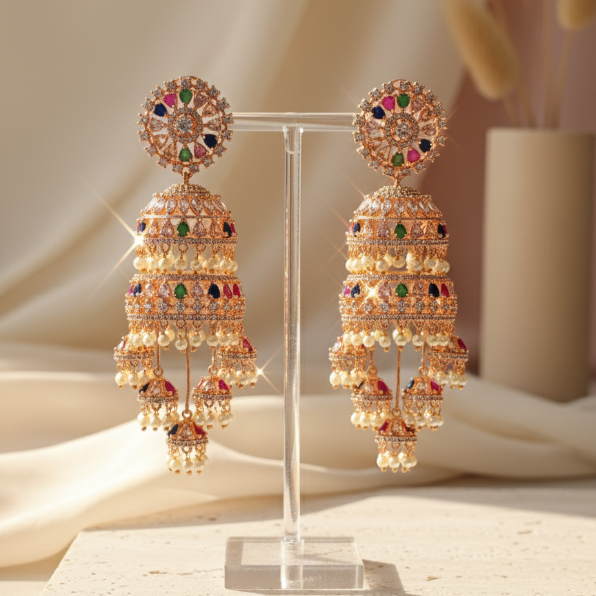 CZ Aarohi Designer Earrings