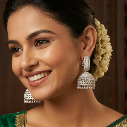 AD Hoop Jhumka Earrings