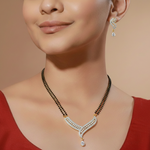 Sarah White Stone CZ Designer Mangalsutra Set