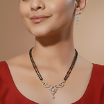 Taara White Stone CZ Designer Mangalsutra Set