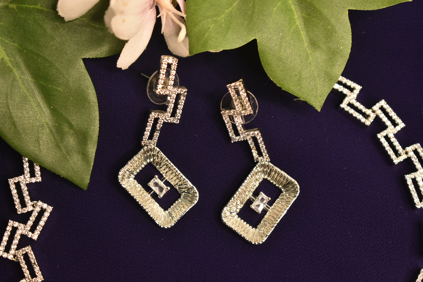 Sunhari Rose Gold Polish CZ Designer Choker Set