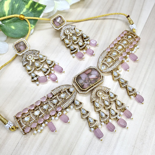 Hania Kundan Designer Choker Set