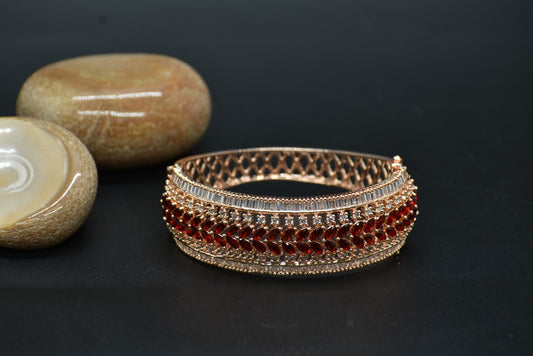 Kiyana Red Stone Sterling AD Designer Bracelet