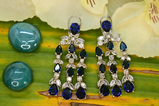 Liyanshi Silver Polish AD Designer Earrings
