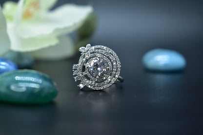 Celeste White Stone AD Ring