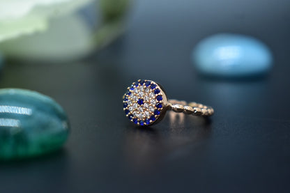 Liana Evil Eye AD Designer Ring
