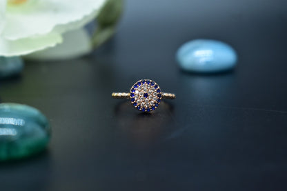Liana Evil Eye AD Designer Ring