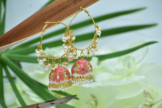 Naira Floral Polki Hoops