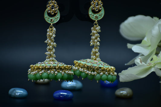 Diya Pokli Antique Jhumkas