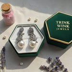 Ishita Western Classy Pearl Drop AD Earrings