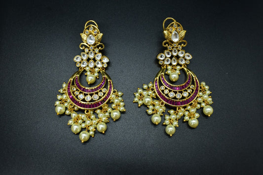 Vanya Pearl Kundan Designer Earrings