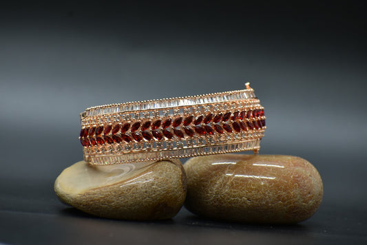 Kiyana Red Stone Sterling AD Designer Bracelet