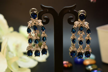 Liyanshi Silver Polish AD Designer Earrings
