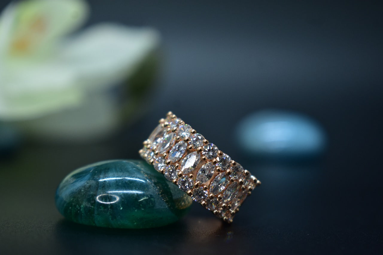 Kiara White Stone AD Designer Ring