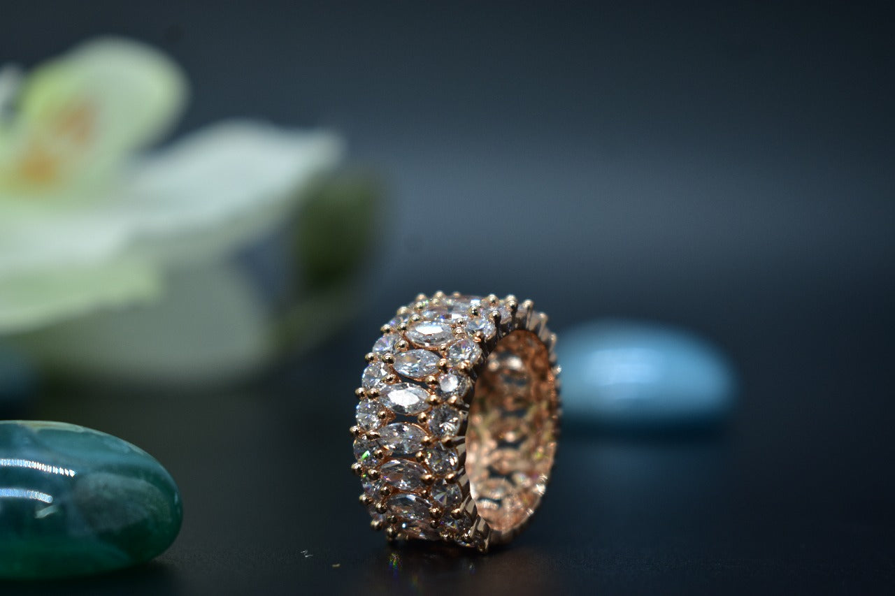 Kiara White Stone AD Designer Ring
