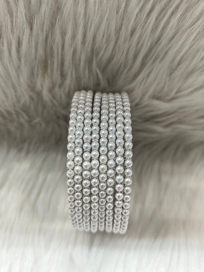 White Pearl Bangles