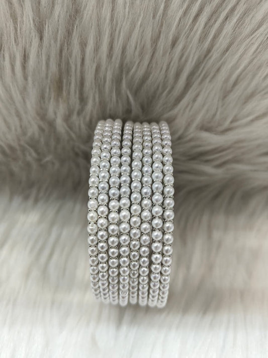 White Pearl Bangles