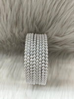 Delicate Shiny Pearl AD Bangles