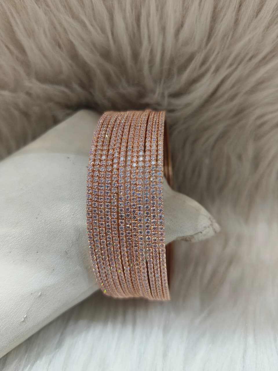 Luxury Wide Cubic Zirconia Bangle Set