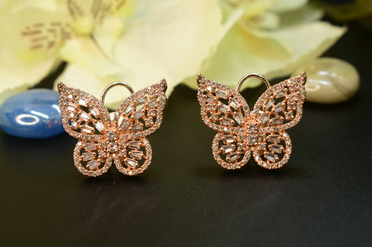 CZ Butterfly Designer Earrings
