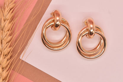 Aaru Hoop Brass Designer Earrings