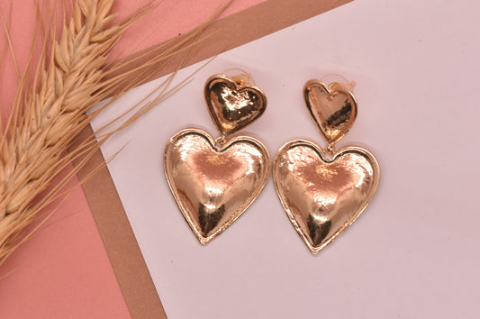 Heart Brass Designer Earrings