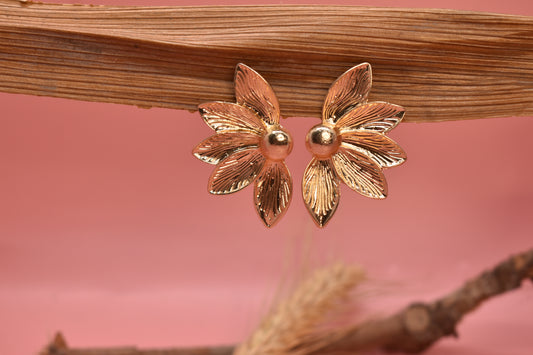 Brass Charvi Stud Earrings