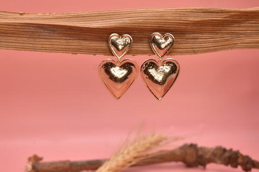 Heart Brass Designer Earrings