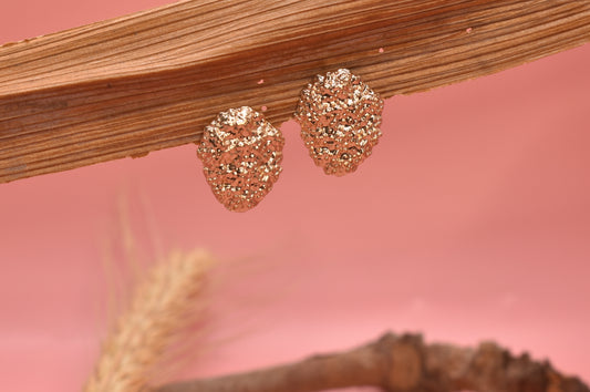 Nyra Brass Stud Designer Earrings
