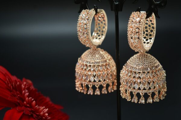 AD Hoop Jhumka Earrings