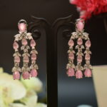 Pink Layered AD Earrings