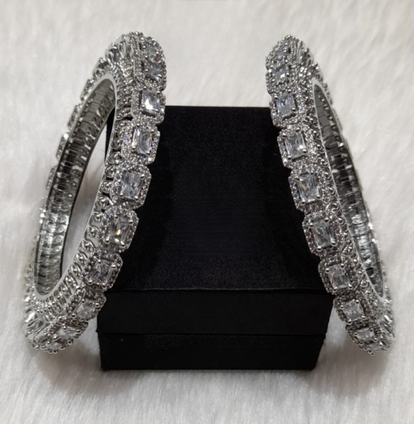 Rhodium Plated Bangles