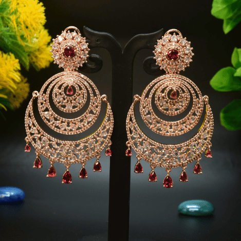 Chandbali AD Bridal Earrings